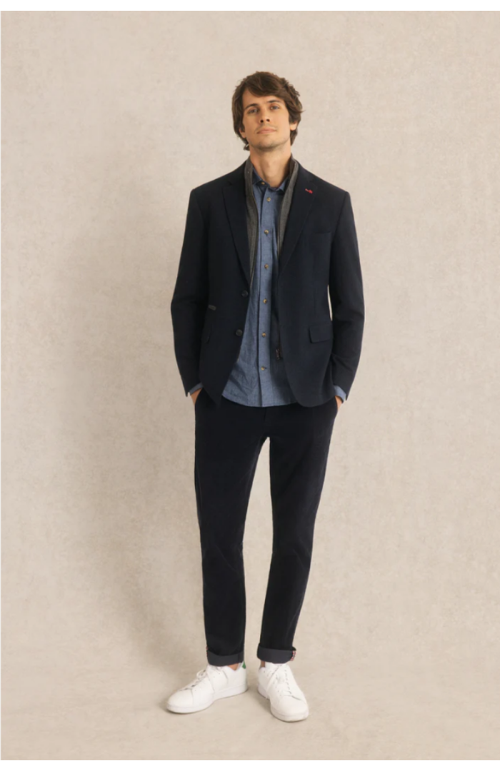 Blazer Brice ajusté bleu foncé
