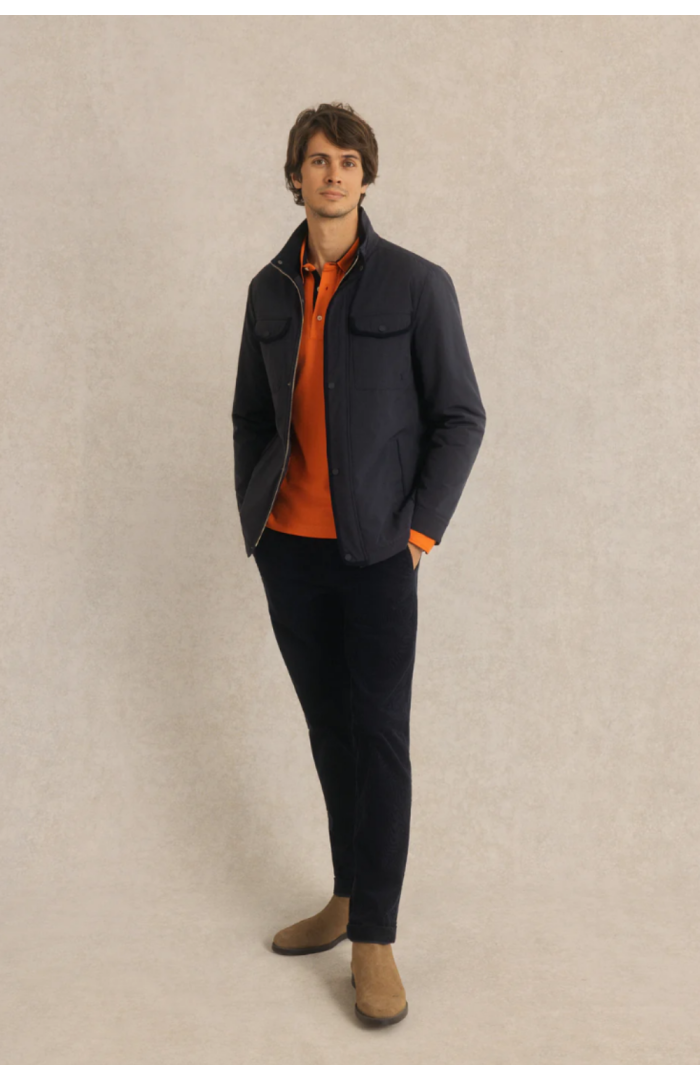 Veste Oriano tissu déperlant bleu