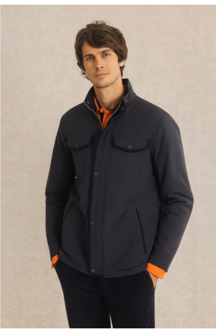 Veste Oriano tissu déperlant bleu