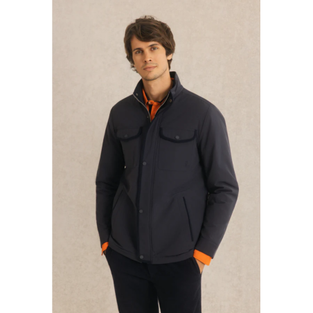 Veste Oriano tissu déperlant bleu
