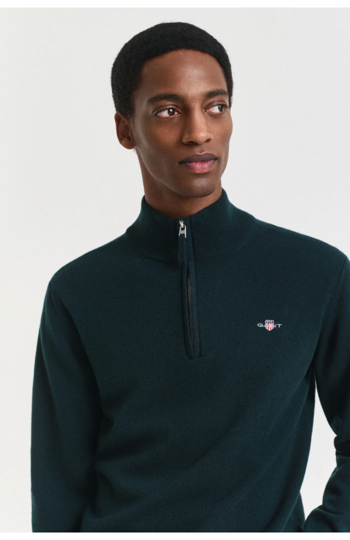 Pull demi-zip en laine