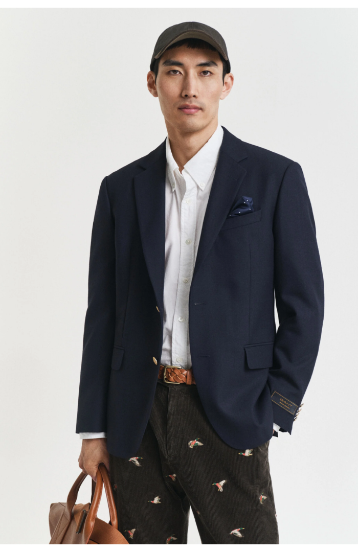 Veste Club blazer coupe slim bleu