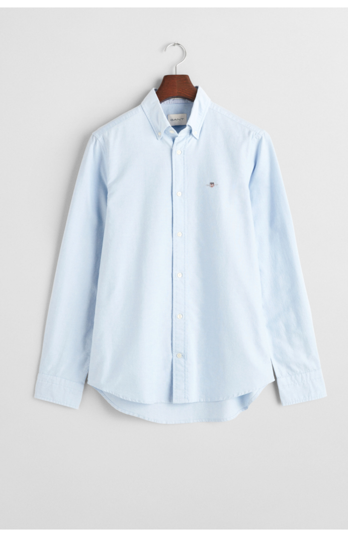 Chemise Oxford slim coton stretch bleu Chemise Oxford slim coton stretch bleu