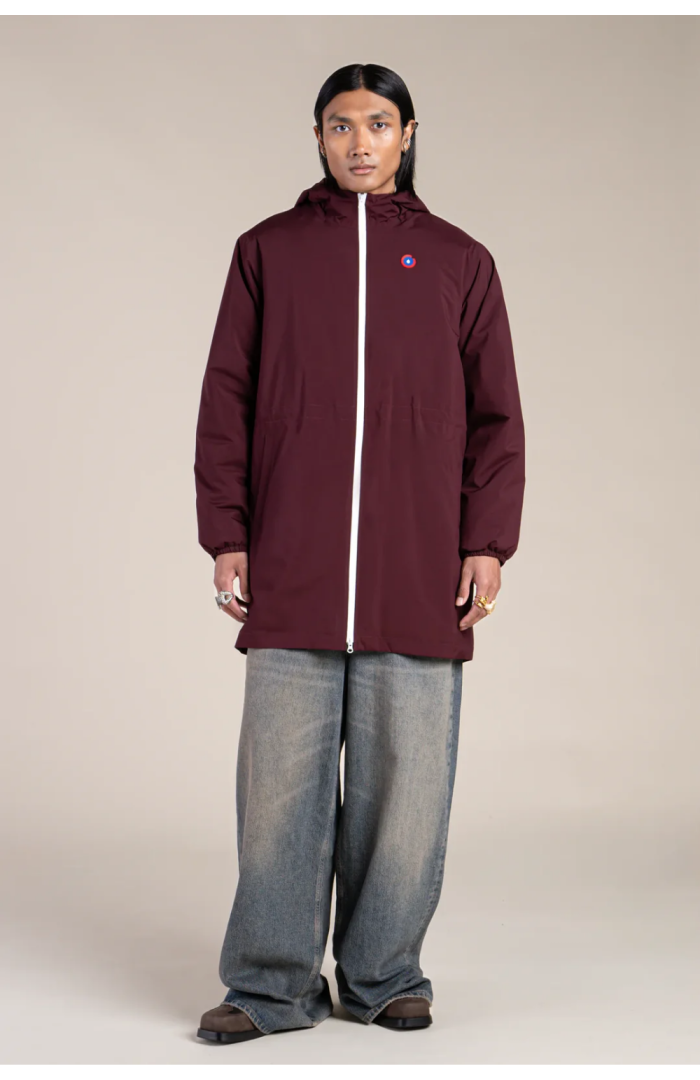 Parka Pompidou doublée polaire prune