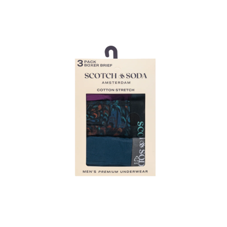 Lot de 3 boxers coton stretch teal