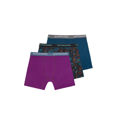 Lot de 3 boxers coton stretch teal