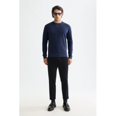 Jogger velours côtelé noir coupe loose tapered