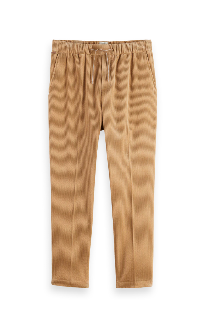 Jogger velours côtelé beige
