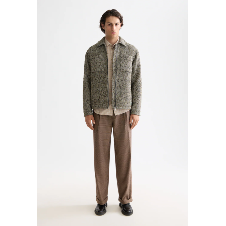 Surchemise tweed laine