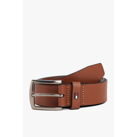 Ceinture Denton en cuir à boucle carrée Winter Cognac