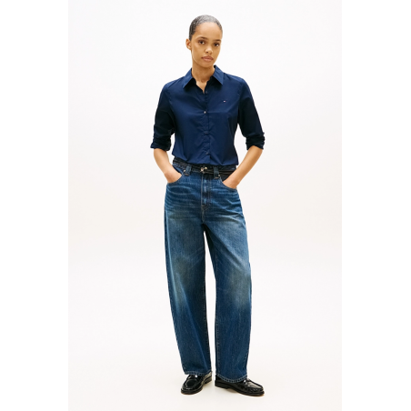 Chemise en coton stretch Navy Blue
