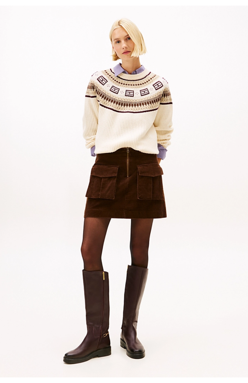 Pull laine Fair Isle Beige Pull laine Fair Isle Beige