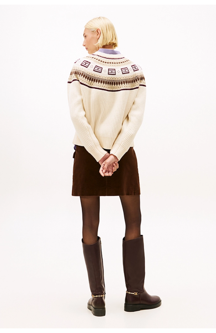Pull laine Fair Isle Beige Pull laine Fair Isle Beige