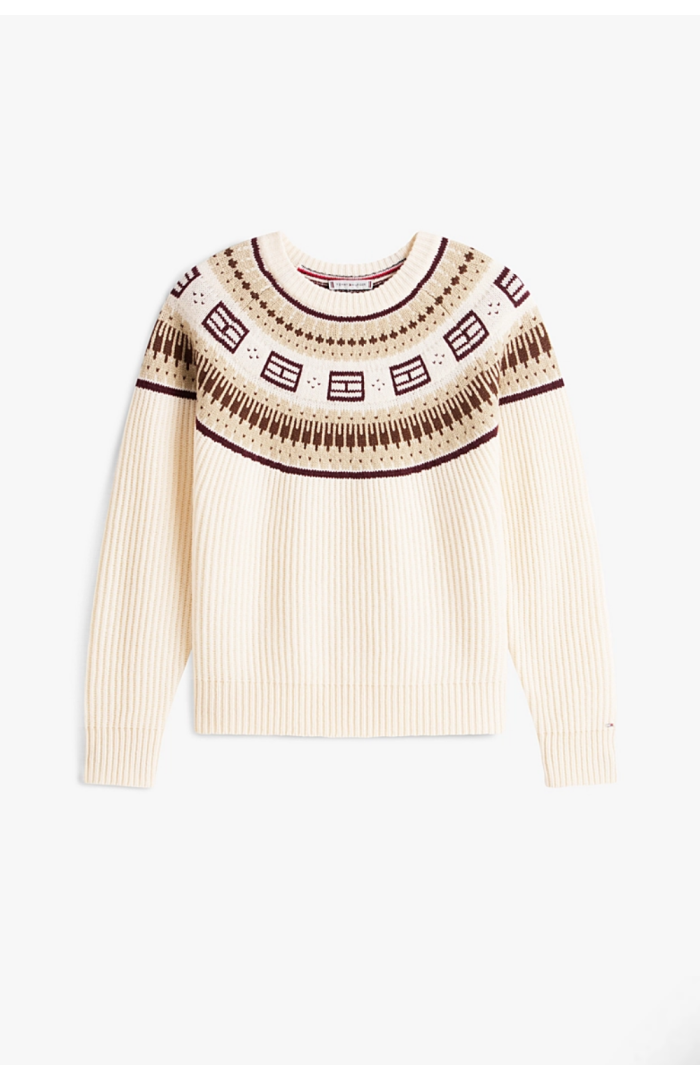 Pull laine Fair Isle Beige Pull laine Fair Isle Beige