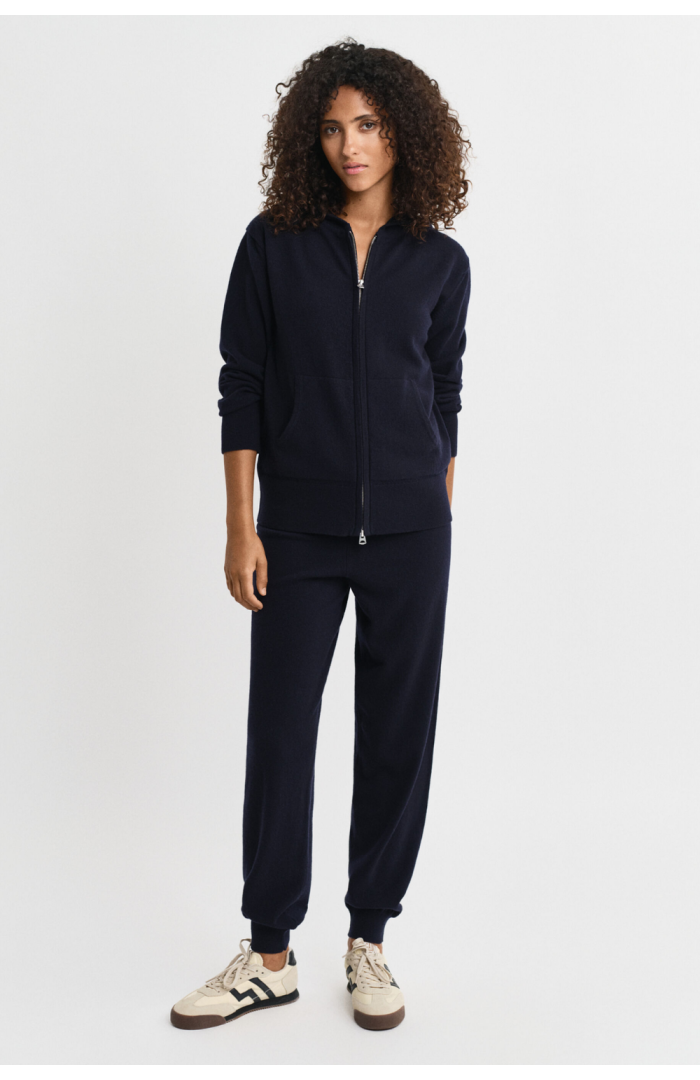 Sweat zippé extra-fine marine