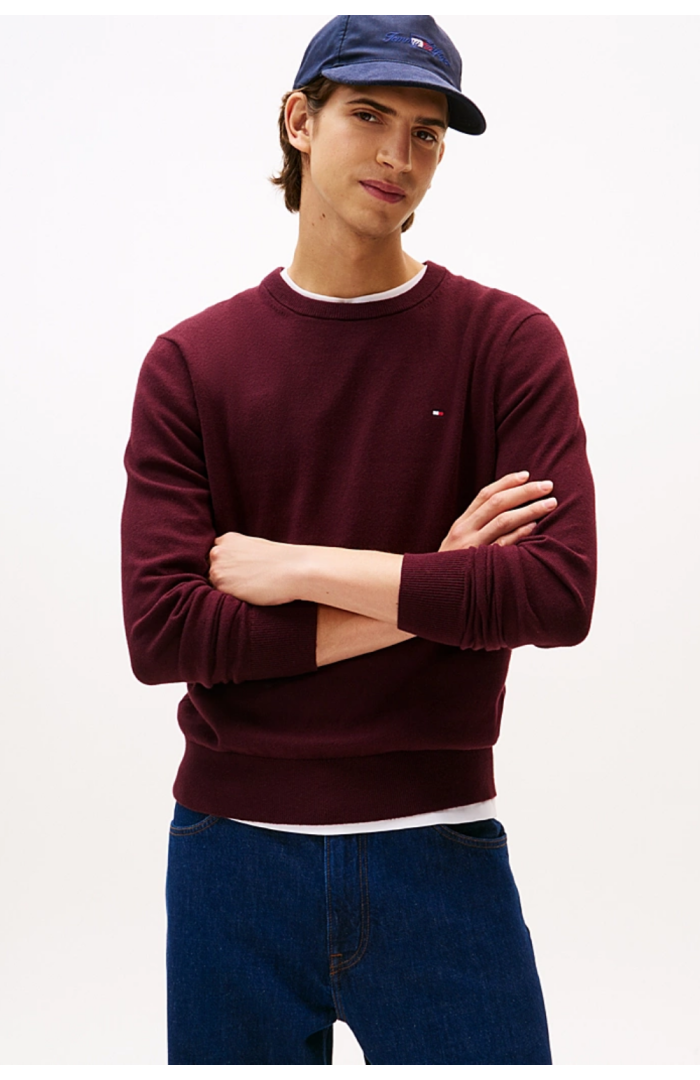 Pull Pima cachemire deep burgundy