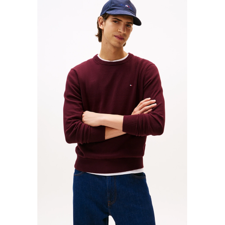 Pull Pima cachemire deep burgundy