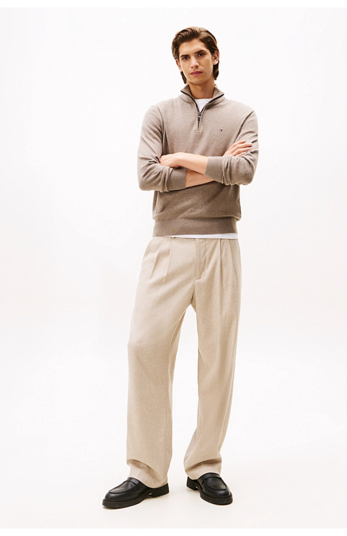 Pull Pima zip cachemire