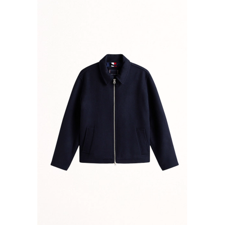 Veste courte laine bleu marine