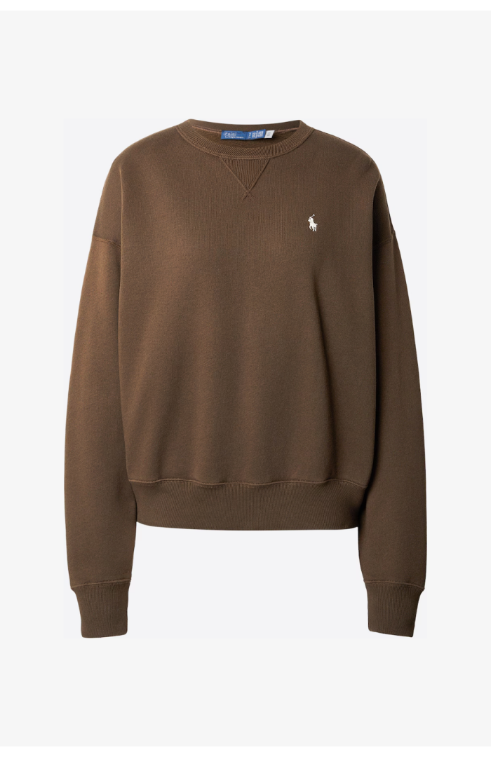 Sweat col rond marron