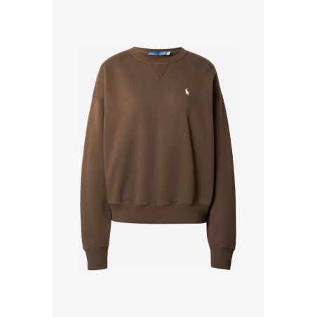 Sweat col rond marron
