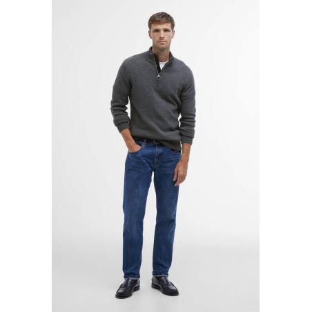 Pull Holden demi-zip en laine gris