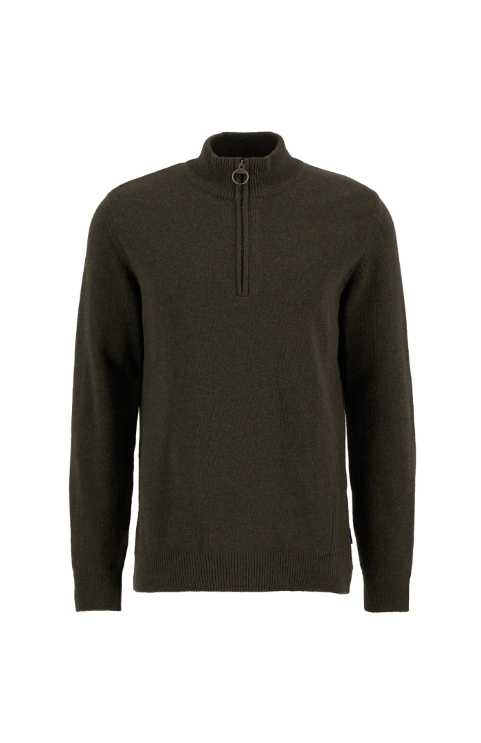 Pull Holden demi-zip en laine vert Pull Holden demi-zip en laine vert