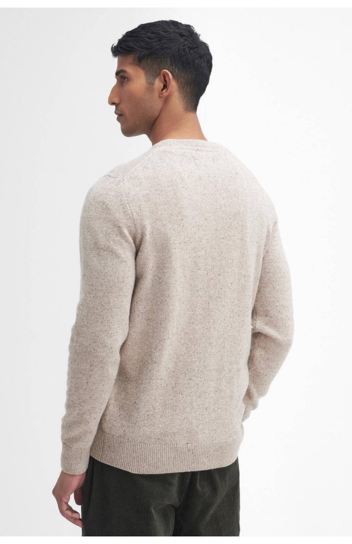 Pull Tisbury col rond laine beige stone