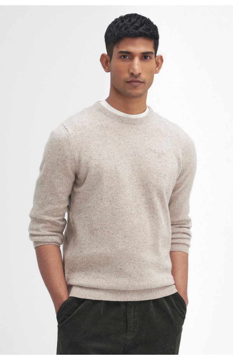 Pull Tisbury col rond laine beige stone Pull Tisbury col rond laine beige stone