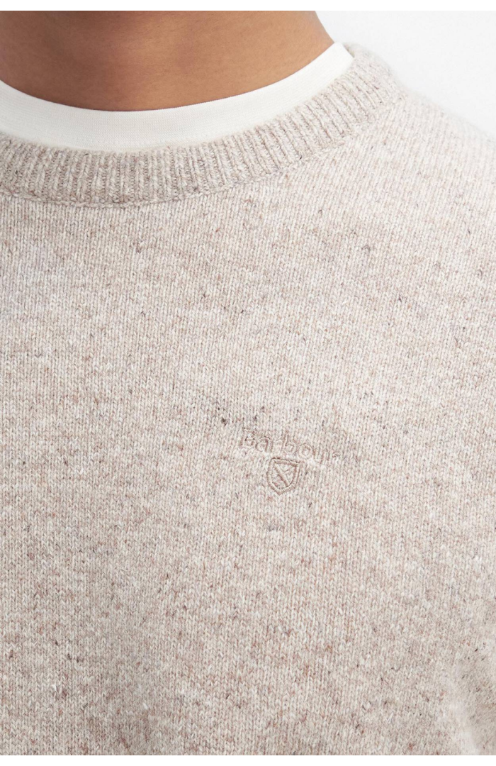 Pull Tisbury col rond laine beige stone Pull Tisbury col rond laine beige stone