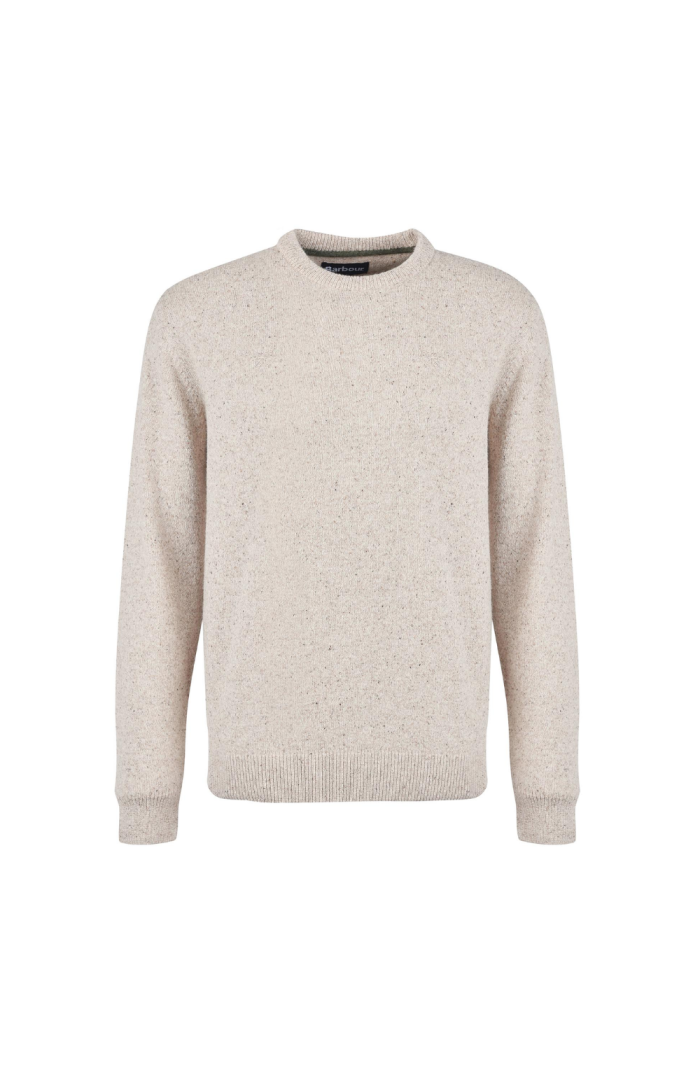Pull Tisbury col rond laine beige stone Pull Tisbury col rond laine beige stone