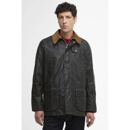 Veste wax Ashby festive sage