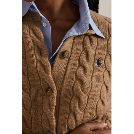 Cardigan torsadé laine