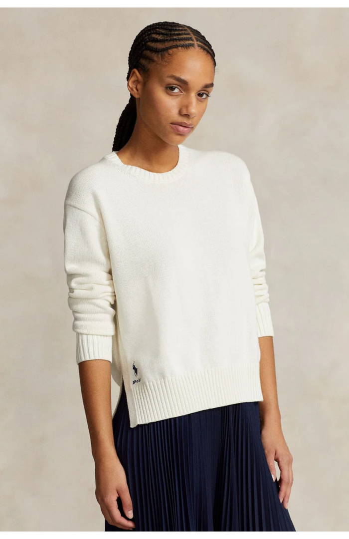 Pull crop Crewneck