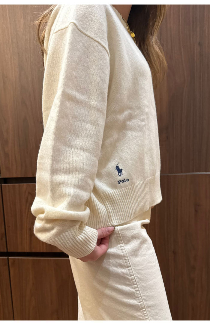 Pull crop Crewneck