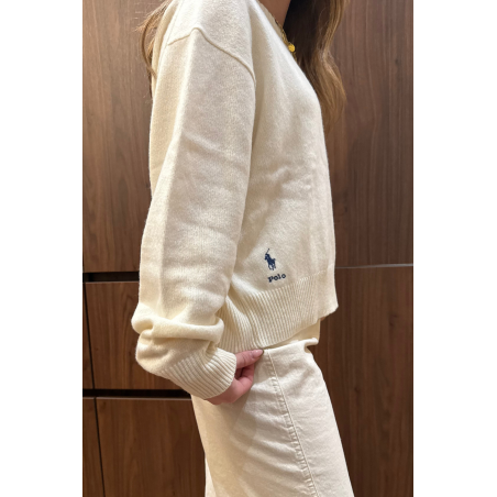 Pull crop Crewneck