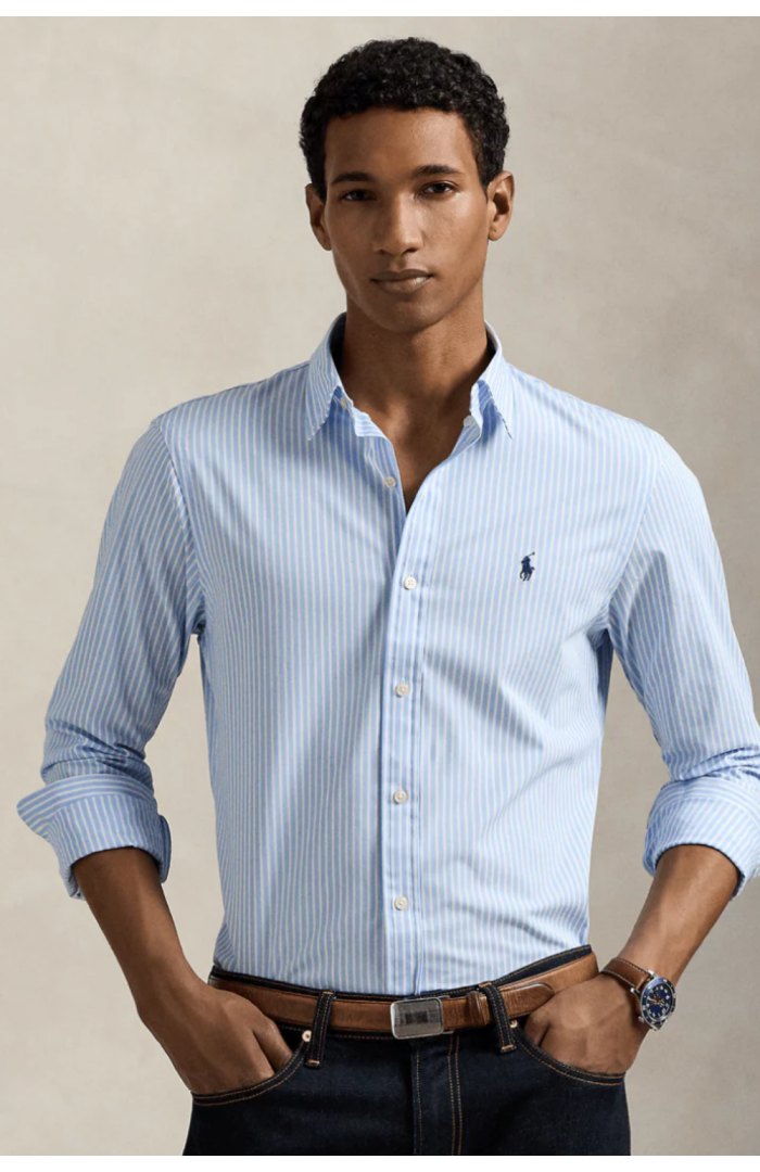 Chemise rayée popeline