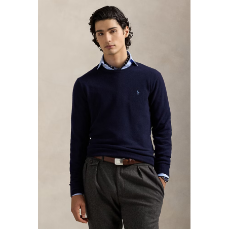 Pull laine bleu marine