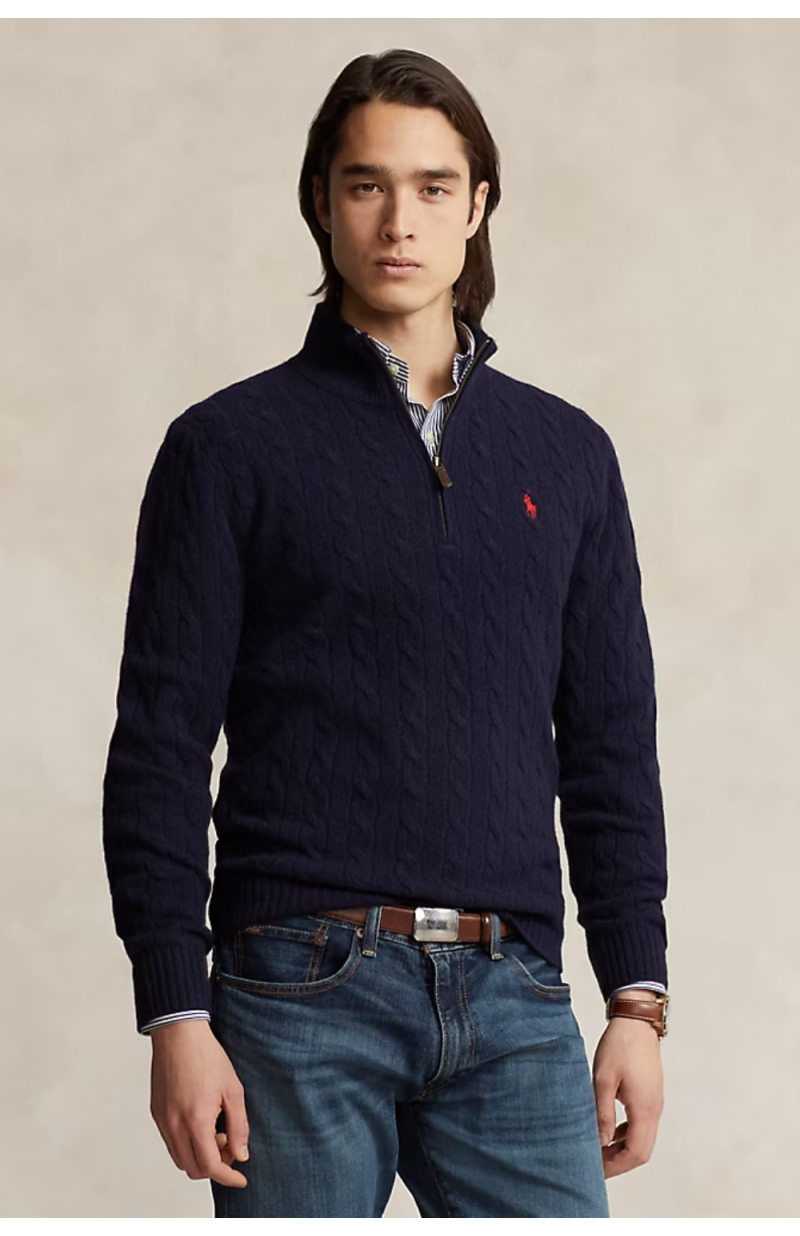 Pull torsades laine cachemire