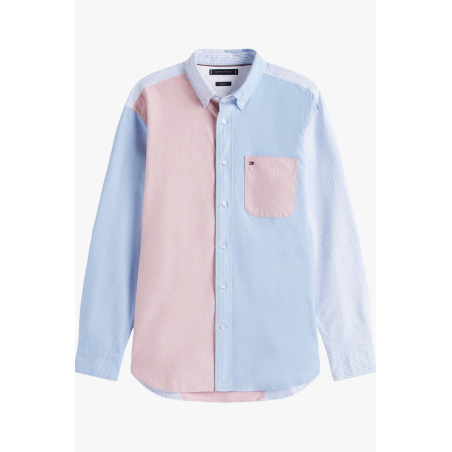 Chemise rayée multicolore