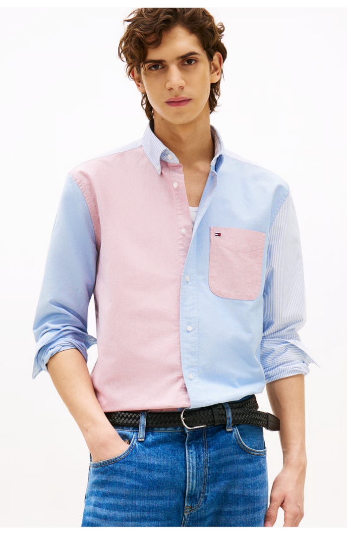 Chemise rayée multicolore