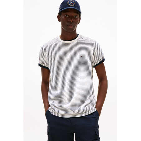 T-shirt preppy ivory navy