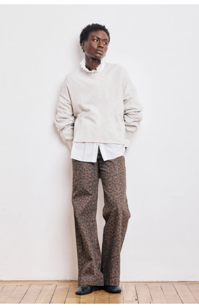 Pantalon pilote léopard