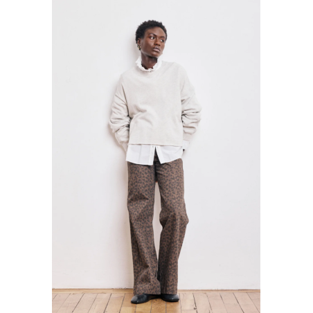Pantalon pilote léopard