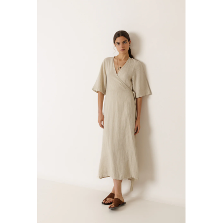 Robe portefeuille lin