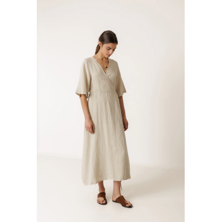 Robe portefeuille lin