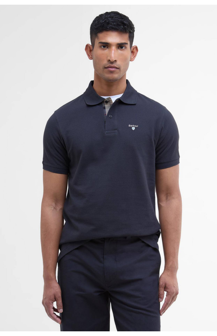 Polo piqué tartan