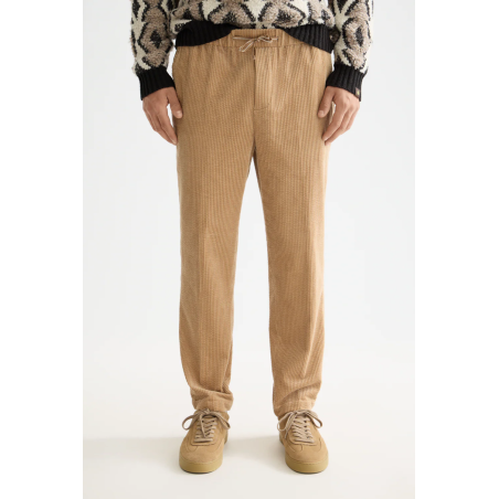 Jogger velours côtelé beige