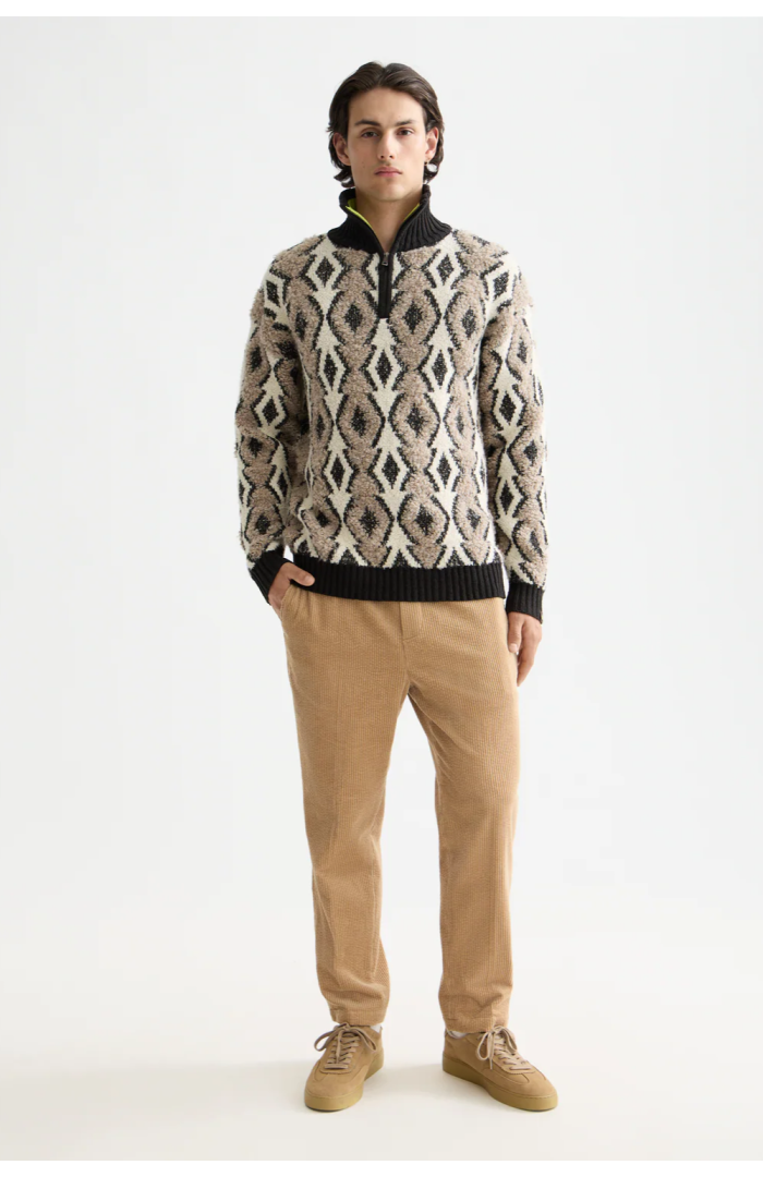 Jogger velours côtelé beige