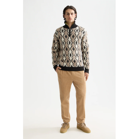 Jogger velours côtelé beige